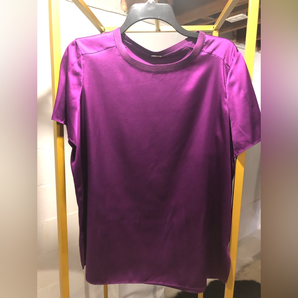 Adam Lippes Stretch Silk Charmeuse T-Shirt